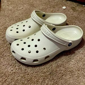 Cream colored crocs(SIZE 10)